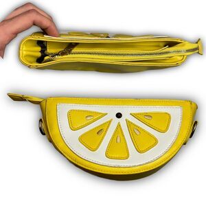 Lemon Citrus Slice Novelty Crossbody Bag